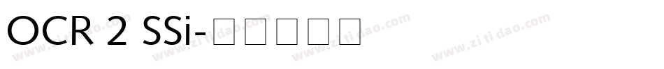 OCR 2 SSi字体转换